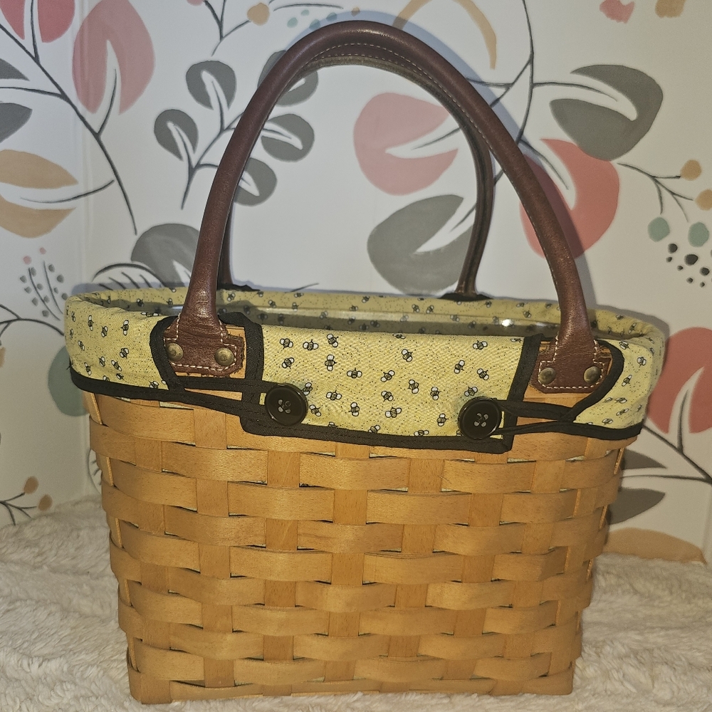 Longaberger Medium Boardwalk Purse 2001 With Liner and Protector